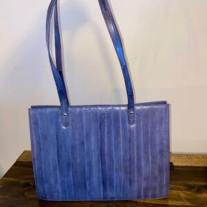 Lee Sands Vintage Eel Skin Womens Shoulder Purse Bag New